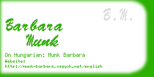 barbara munk business card
